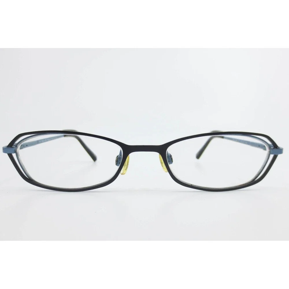 Kliik Denmark 231 123 Matte Navy Blue Black Oval Eyeglasses Frames 49-17-135